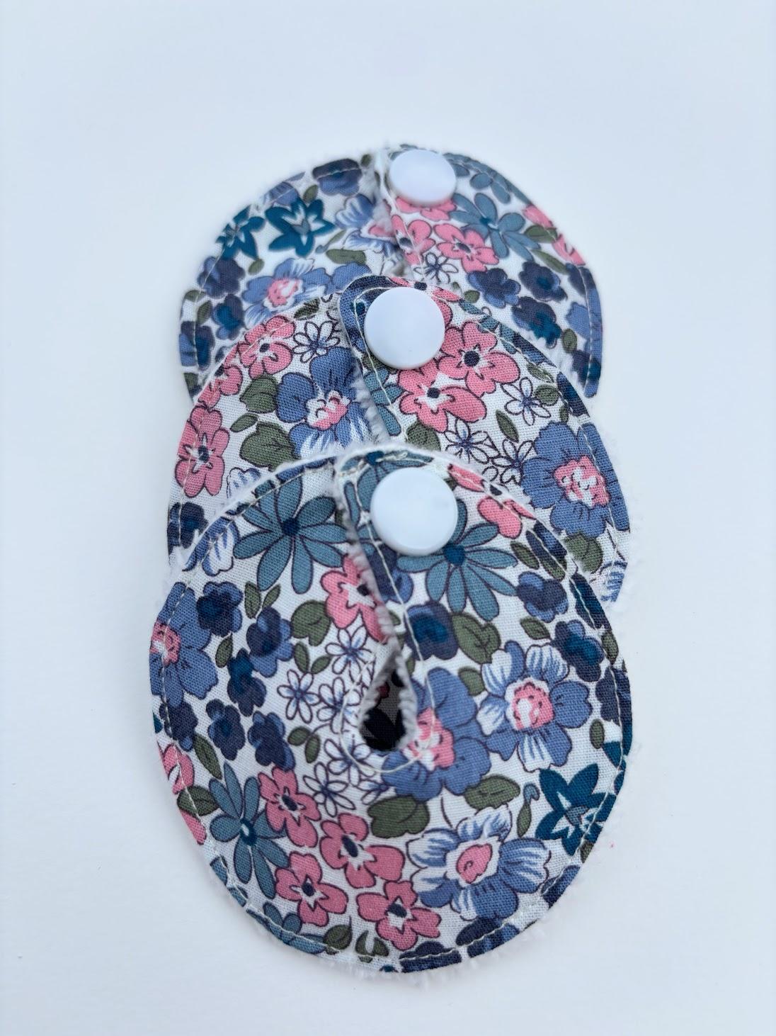 Trio de lingettes fleuries pour sonde de gastrostomie